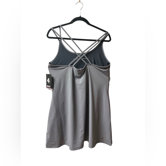 NWT Fourlaps Tennis Pickleball Sport Crisscross Back Graphite (Grey) - Large - Picture 3 of 16